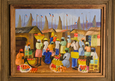 Tiercine · Market Scene by Boats